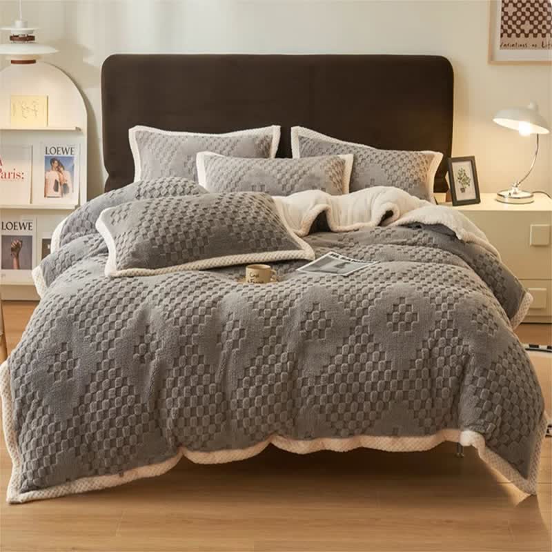 Taavita Check Pattern Bedding Blanket