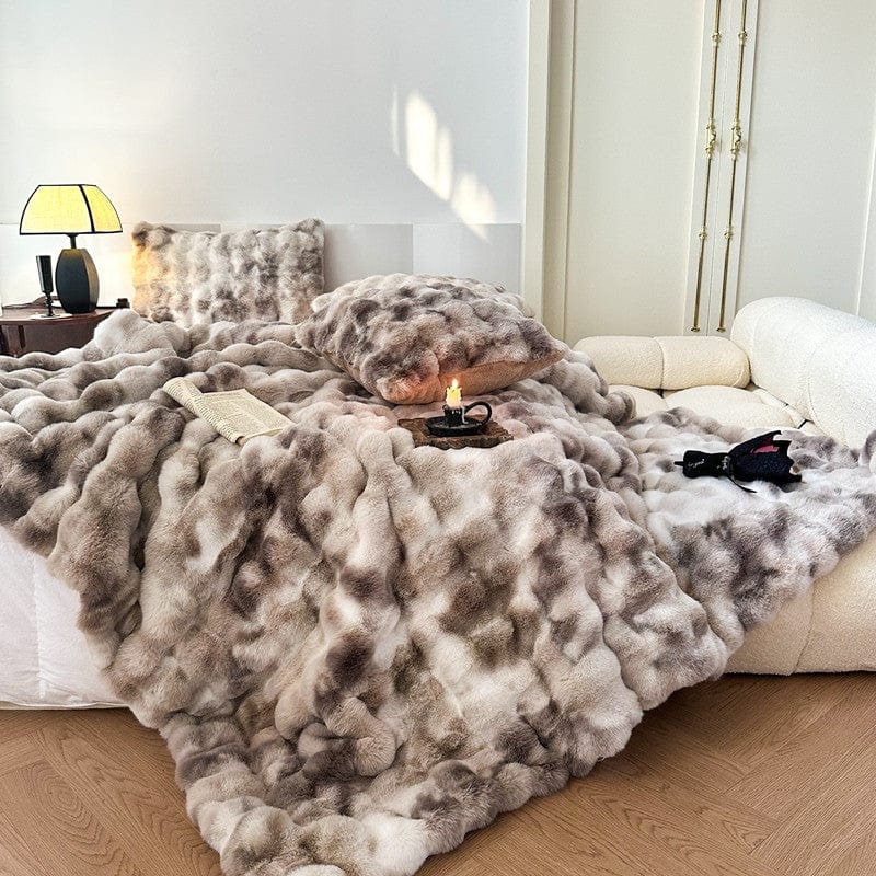 Soft Batik Faux Fur Blanket – Perfect for Home